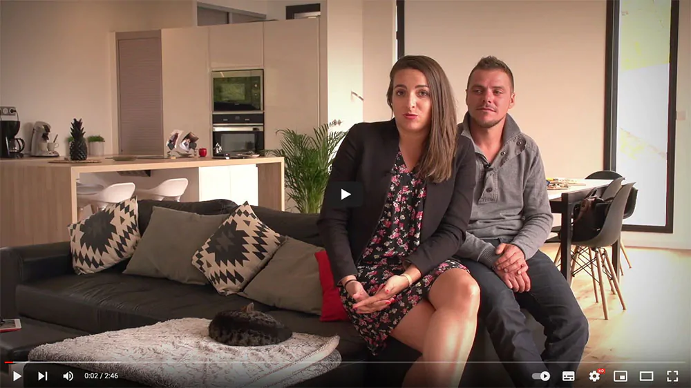 Virginie et Nicolas, propriétaires d'une maison haut de gamme construite par Neoabita